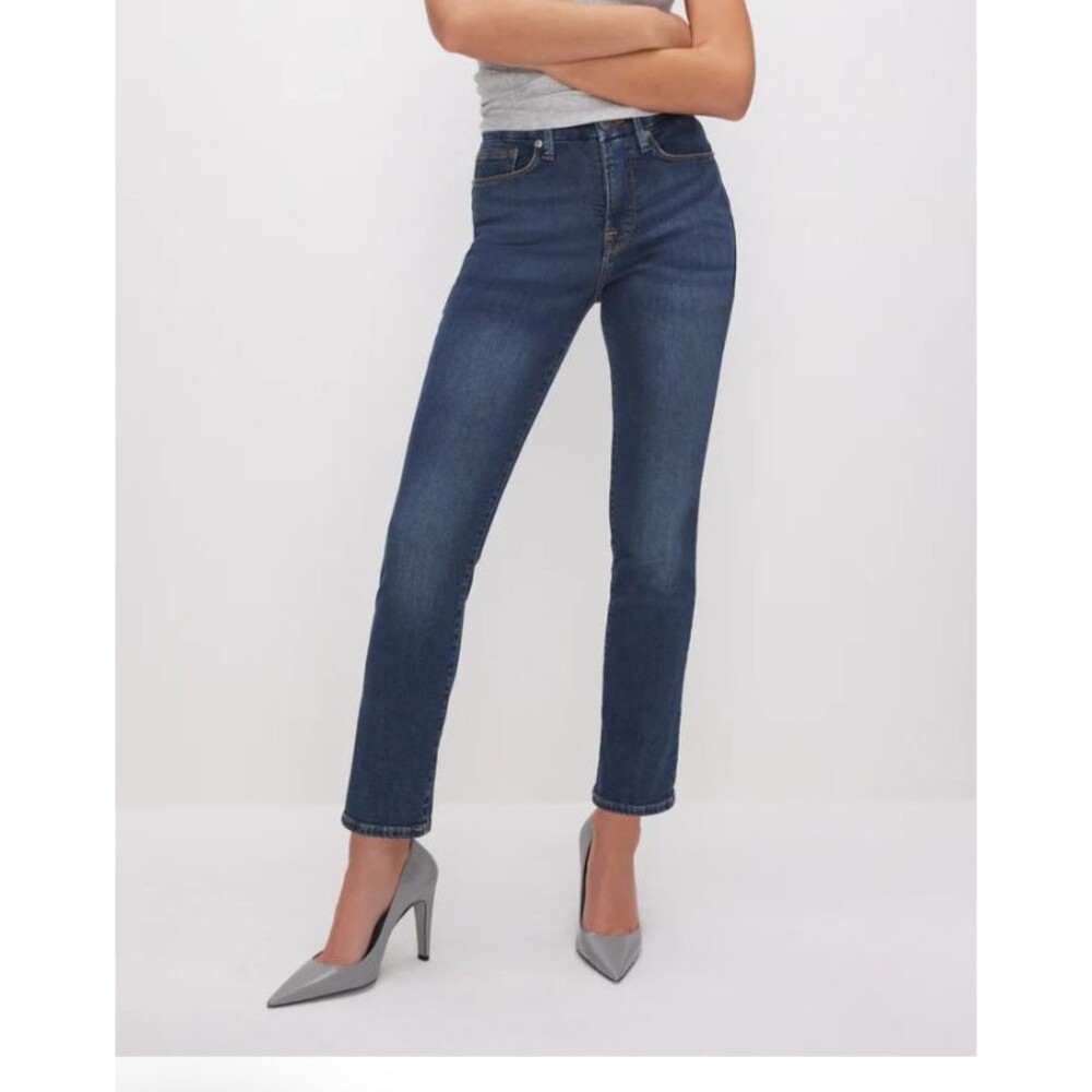 Good American Women's Jeans Mid Rise Good Legs Straight Blue004 size 2/26